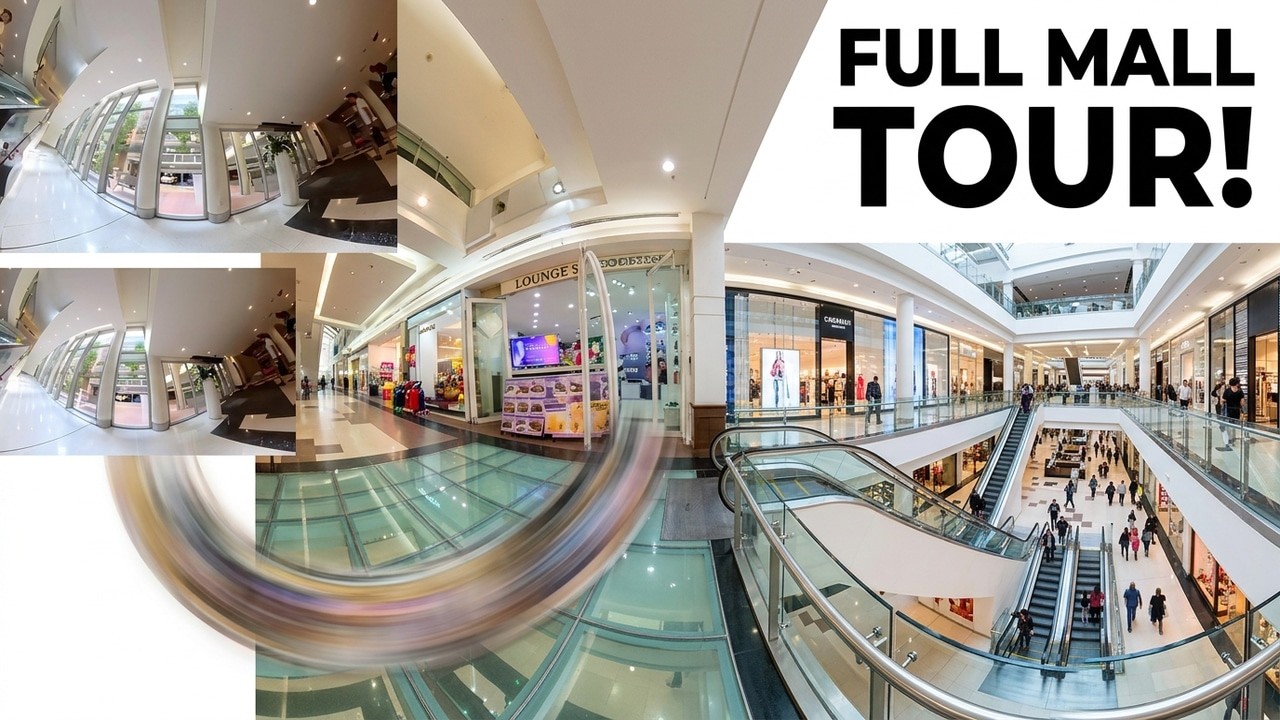 Full Shopping Mall Tour | Bustling Stores and Spaces