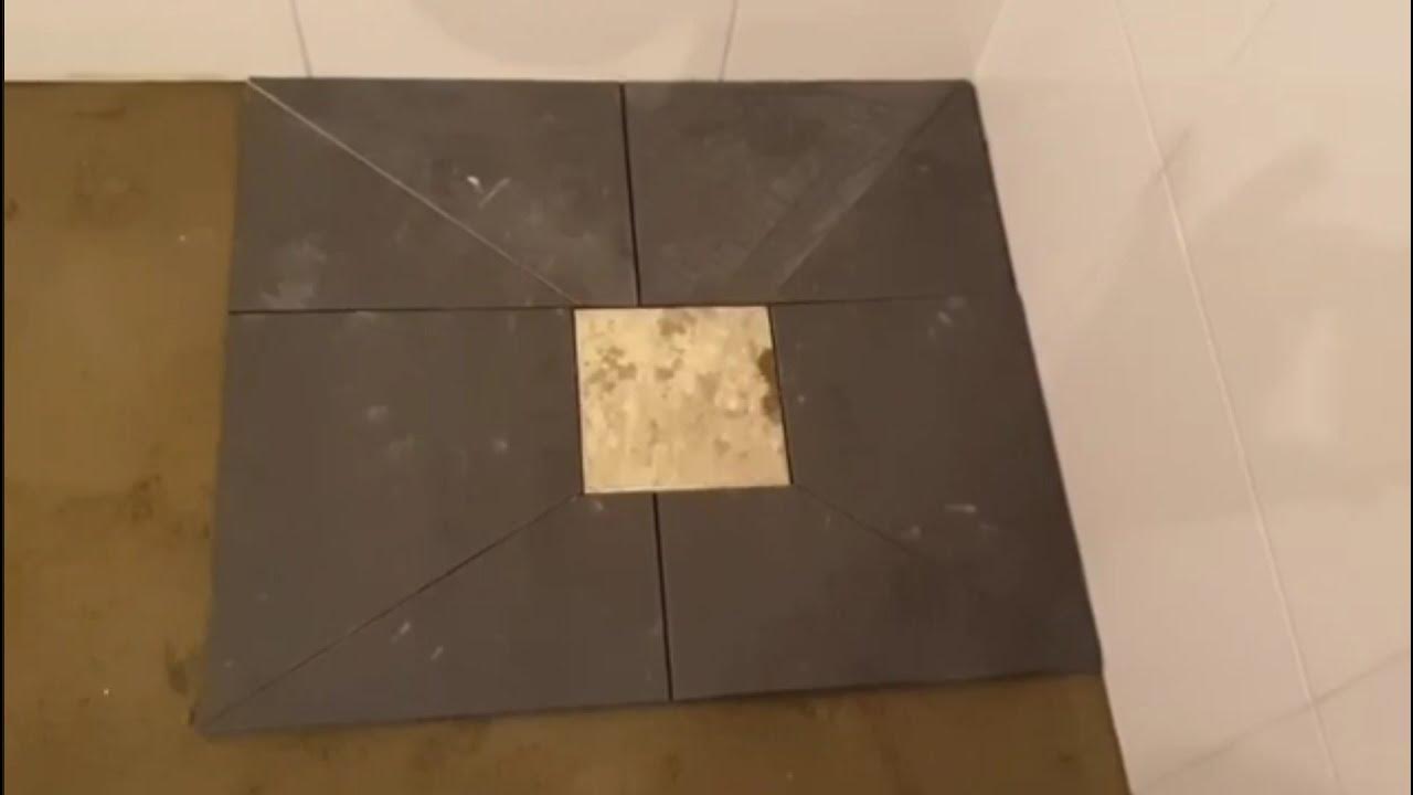 tegels onder afschot maken bij doucheput YouTube