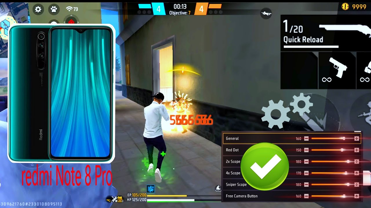 redmi note 8 pro free fire sensitivity settings ⚙️ l redmi note 8 pro free fire headshot setting ⚙️