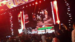 Kane Throws Zack Ryder off the Monday Night Raw Stage