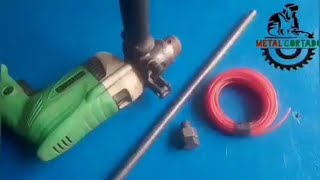 Truco para tu taladroIdeas para manitas How To Make A Powerful Grass Cutter  metal cortado ✔diy