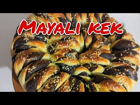 iki renkli mayalı kek ☑️ lezzeti muhteşem 😋🤌 davet sofralarının rengi olacak 😉☕ #kek #mayali #çörek