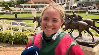 Joyous teenager rides for first time at Newmarket and wins!  Racing TV