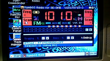 radio FM hardware test in SymbOS on Z80 (msx)