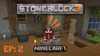 Minecraft - StoneBlock 3 EP2: Diving into the Create Mod!