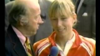 Bud Mr Tennis Collins with Evert & Navratilova :  Wimbledon 1982