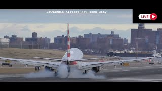 LaGuardia Airport New York City *LIVE* + ATC 51324 (Approx. 1pm) 2K 1440p60