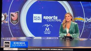 KCAL “Sports Central” Saturday Night open December 28, 2024