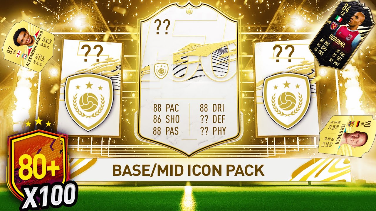 OPENING MY BASE/MID ICON PACK!! x100 80+ PLAYER PICKS 