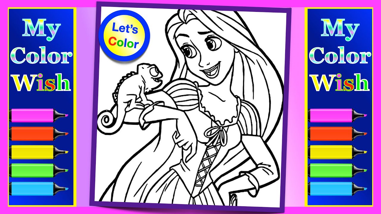 Disney Rapunzel Coloring Page | Speed Coloring With Markers | My Color Wish