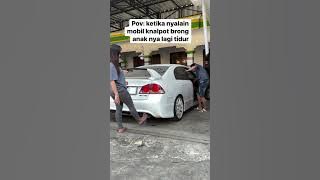 Ketika dausi ardant mau nyalain mobil pake knalpot brong