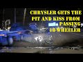 High Speed Pursuit with Chrysler - PIT Maneuver ends chase and passing Flatbed sides swipes #police