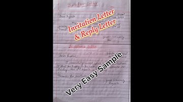 Invitation Letter With Reply Letter / Acceptance Letter Writing Format Class 10 In English