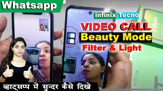 how to set video call beauty mode in infinix, social turbo,Whatsapp beauty camera video call infinix screenshot 2