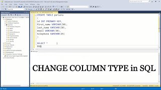 How to CHANGE COLUMN TYPE in SQL