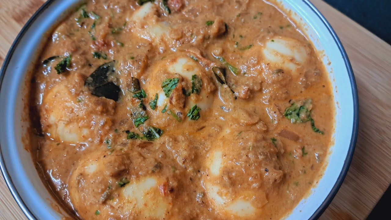 Different type of egg curry Coconut cashew egg curry YouTube