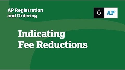 Indicating Fee Reductions