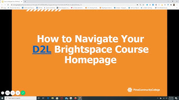 How to Navigate Your D2L Brightspace Course Homepage