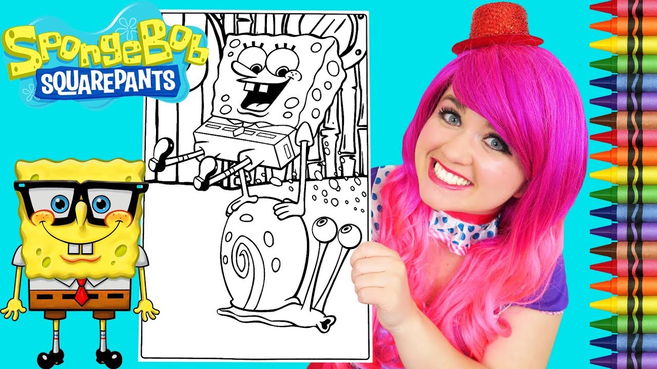 Coloring SpongeBob Squarepants Drawing GIANT Coloring Book Page Crayola  Crayons