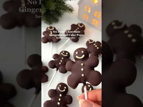 Chocolate Gingerbread Cake Pops🤩🎄 #glutenfree #healthydessert #christmasrecipe