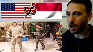 AMERICAN REACTION Mengadu Kekuatan TNI Indonesia vs Tentara Amerika - reaksi bule