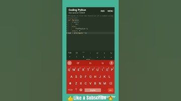 Python: Program to find the factorial of a number using recursion #python#coding#shorts  .#viral
