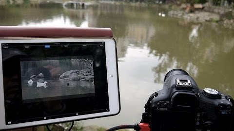 HDMI source  from Canon 500D (デジタルカメラEOS Kiss X3)  display on iPad  by  HDMI VIDEO sever with AP