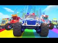 Five Little Monster Trucks Song | Learning Vehicles | Kids Song | Cartoon for Kids | BabyBus