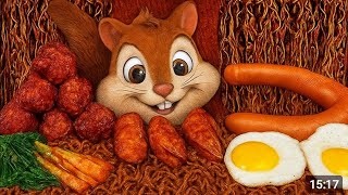 🐿️ Hungry Squirrel Eats Super Spicy Food 🔥 | ASMR Mukbang