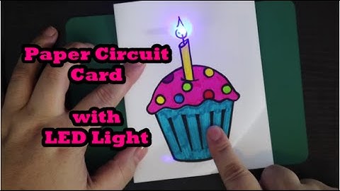 Cupcake Paper Circuit Card with LED Light