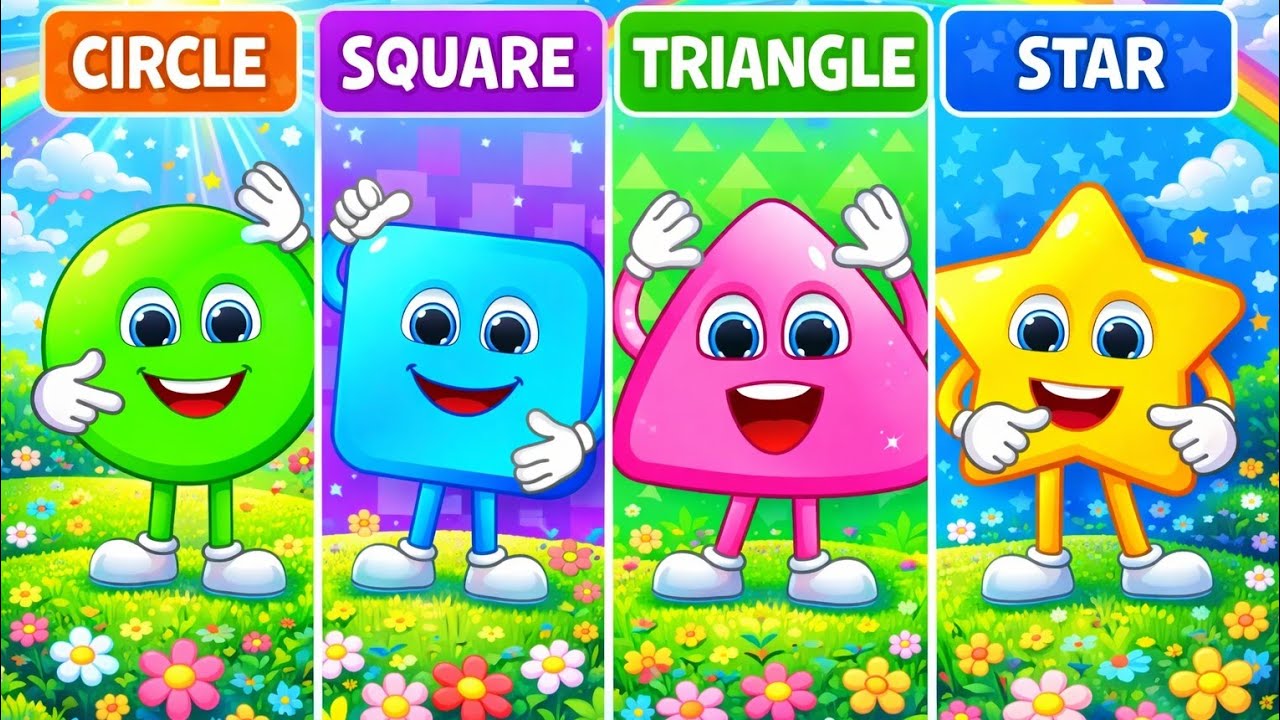 Learn shapes for kids | Learning videos for toddlers | Shapes song nursery rhymes for babies music