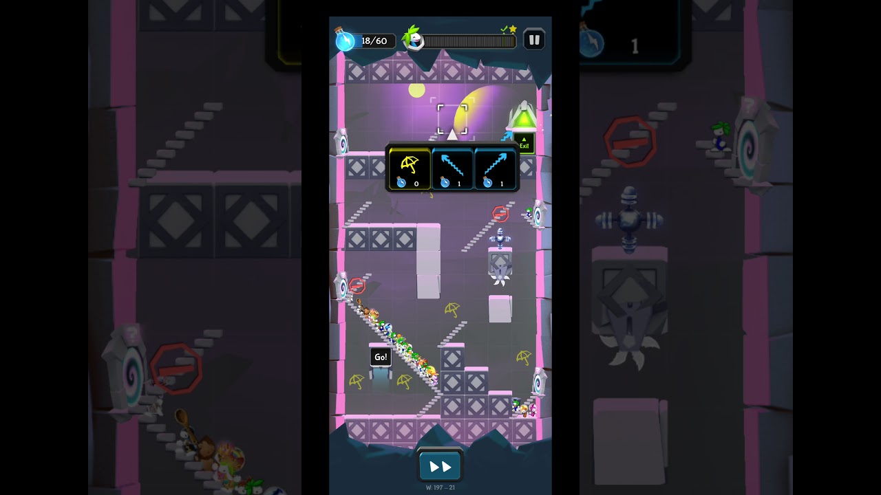 みんみんページ Lemmings - W: 197-32 Walkthrough - Planet 35 (Neon Grove) - YouTube