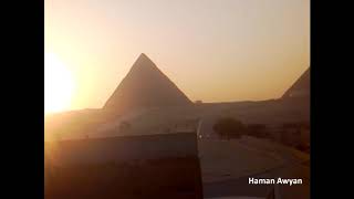 Amazing sunset at Giza Pyramids 10/10/2020