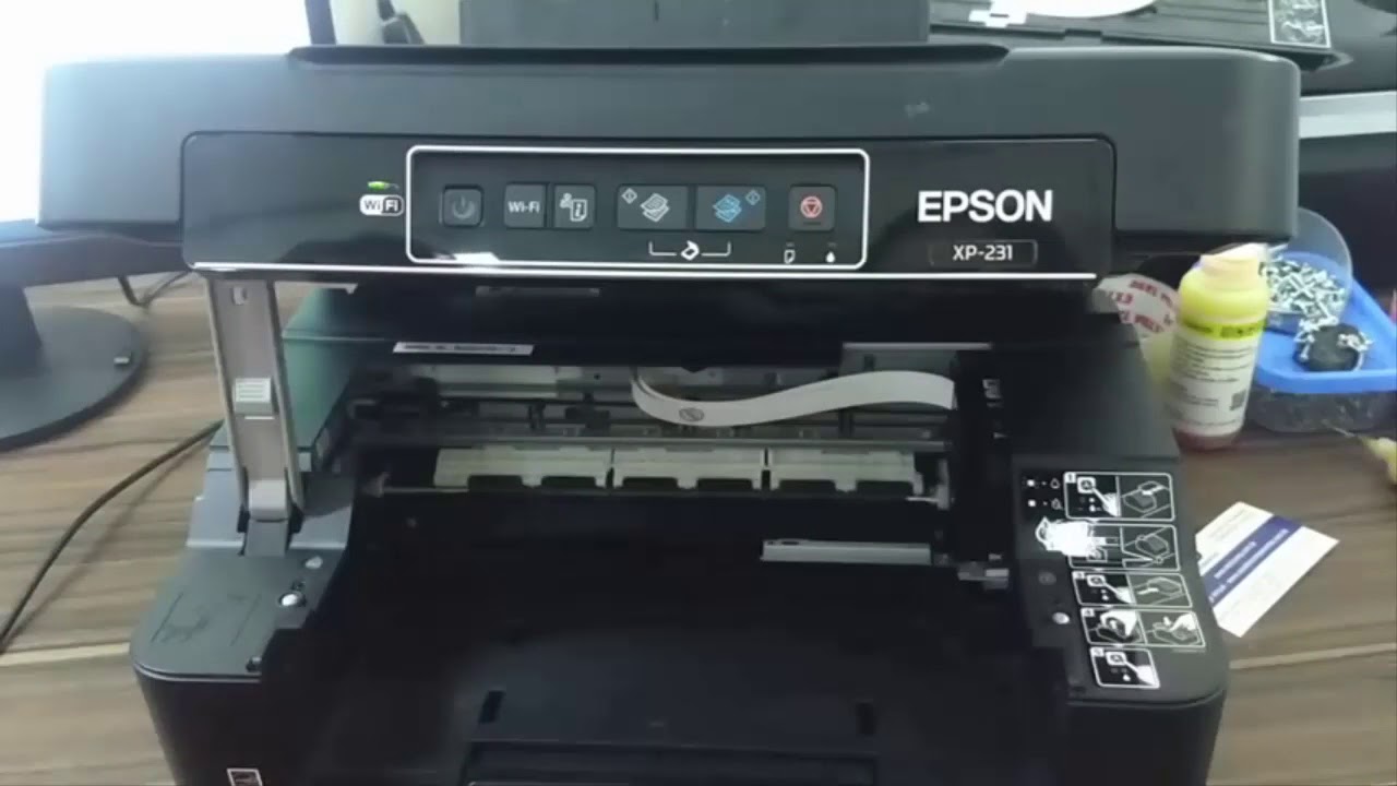 Epson XP-231 sem chip - YouTube