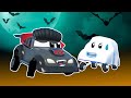 Truck cartoons for kids -  HALLOWEEN: GHOST chases after SPIDERMAN TRUCK - Super Truck in Car City !