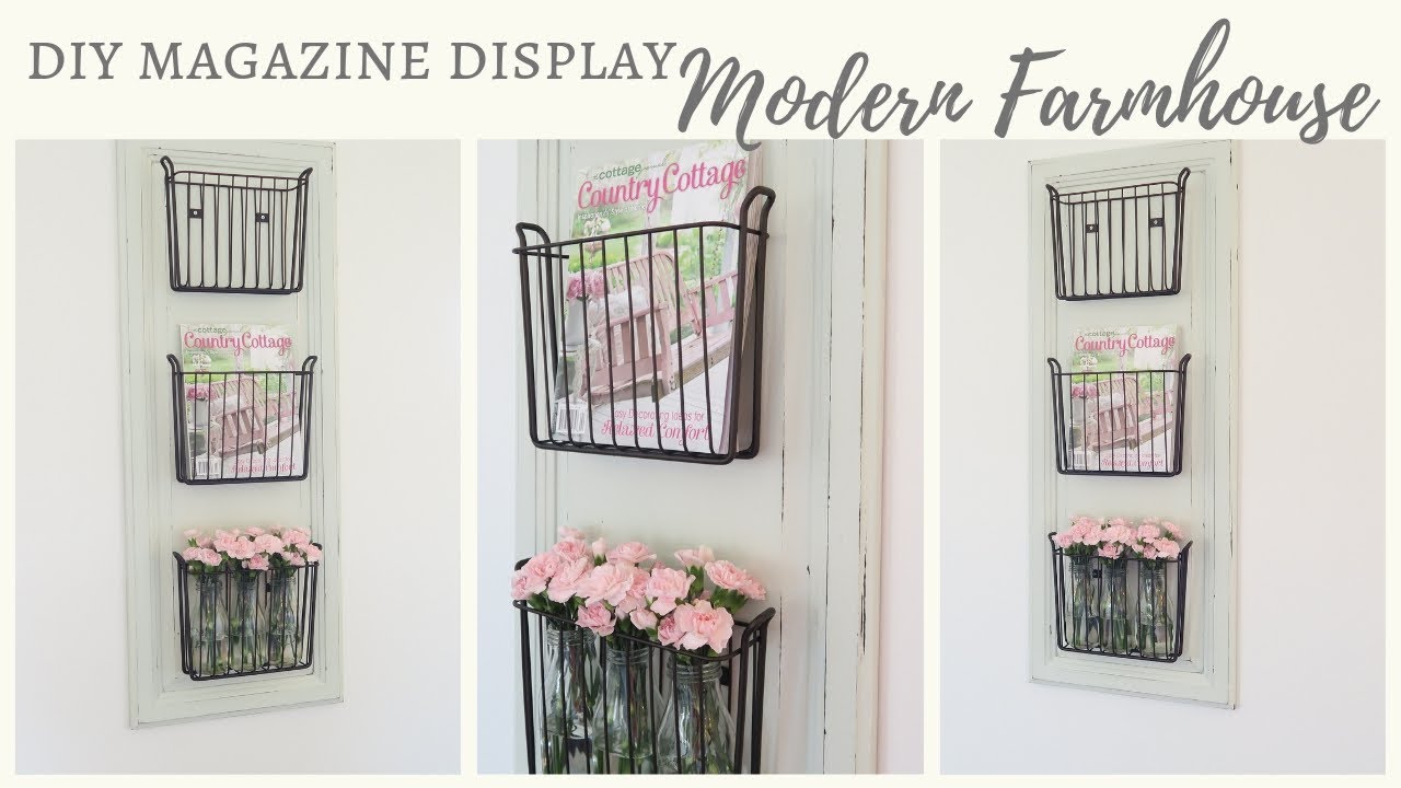 Modern Farmhouse Diy Magazine Display Decorative Storage Idea