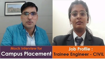Civil Mock Interview I Campus Interview I Campus Placements I Arvind Singh Pemawat