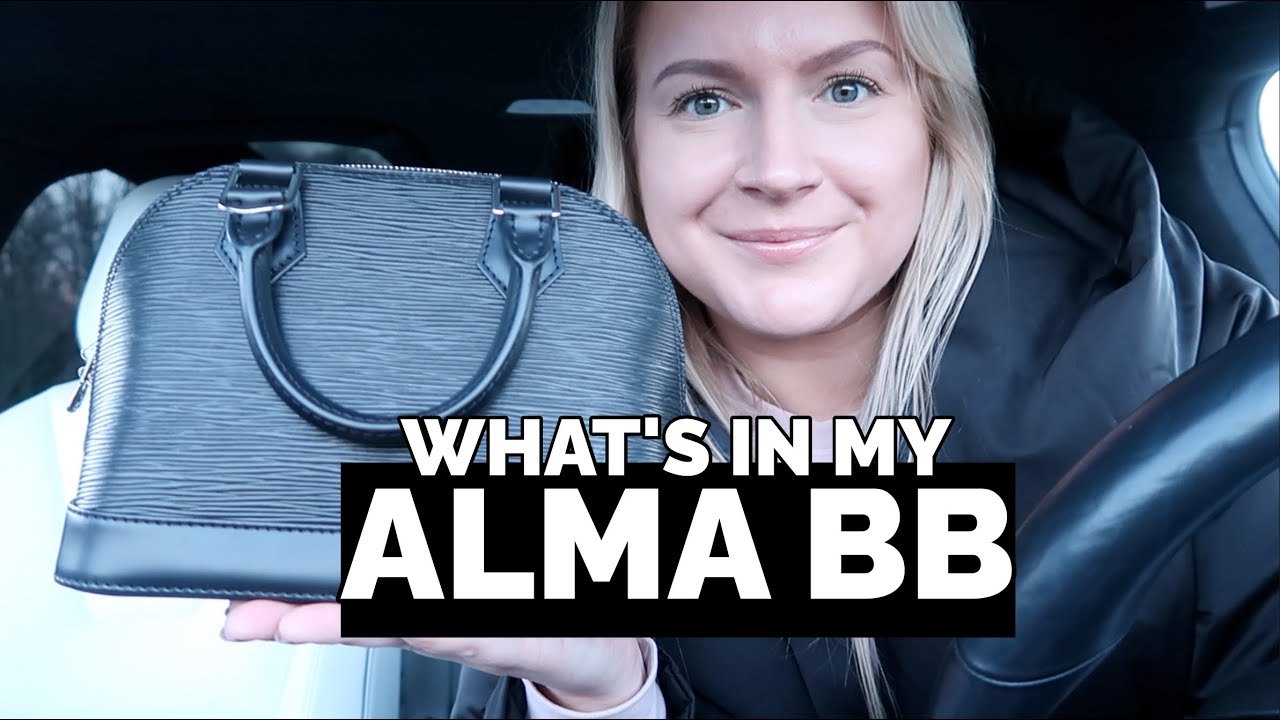 WHAT'S IN MY LOUIS VUITTON ALMA BB EPI NOIR + MINI REVIEW