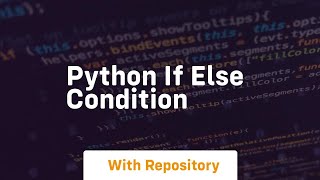 python if else condition