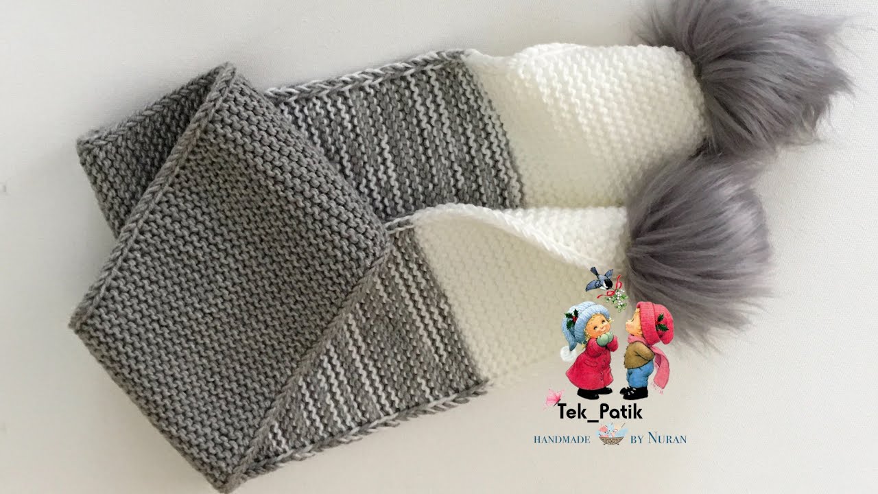 Degrade Bebek Atkı Yapımı 1-2 yaş / Renk Geçişli Bebek Atkısı