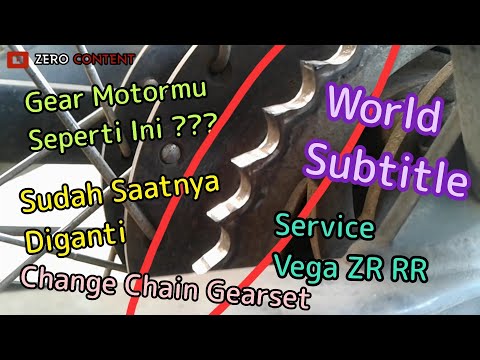 Cara Mengganti Gear Set Motor Vega RR ZR | Bongkar Pasang Rantai Dan Gir Motor Yamaha Vega RR ZR