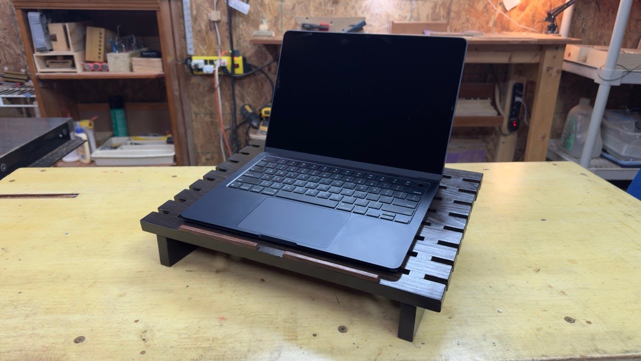 Laptop Stand Full Build Tutorial - Step by step woodworking method for ...
