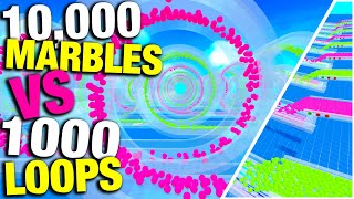 10,000 Marbles Vs 1000 Loops - Marble World
