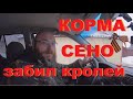 Едем за кормами ,привезли сено и забил кролей.