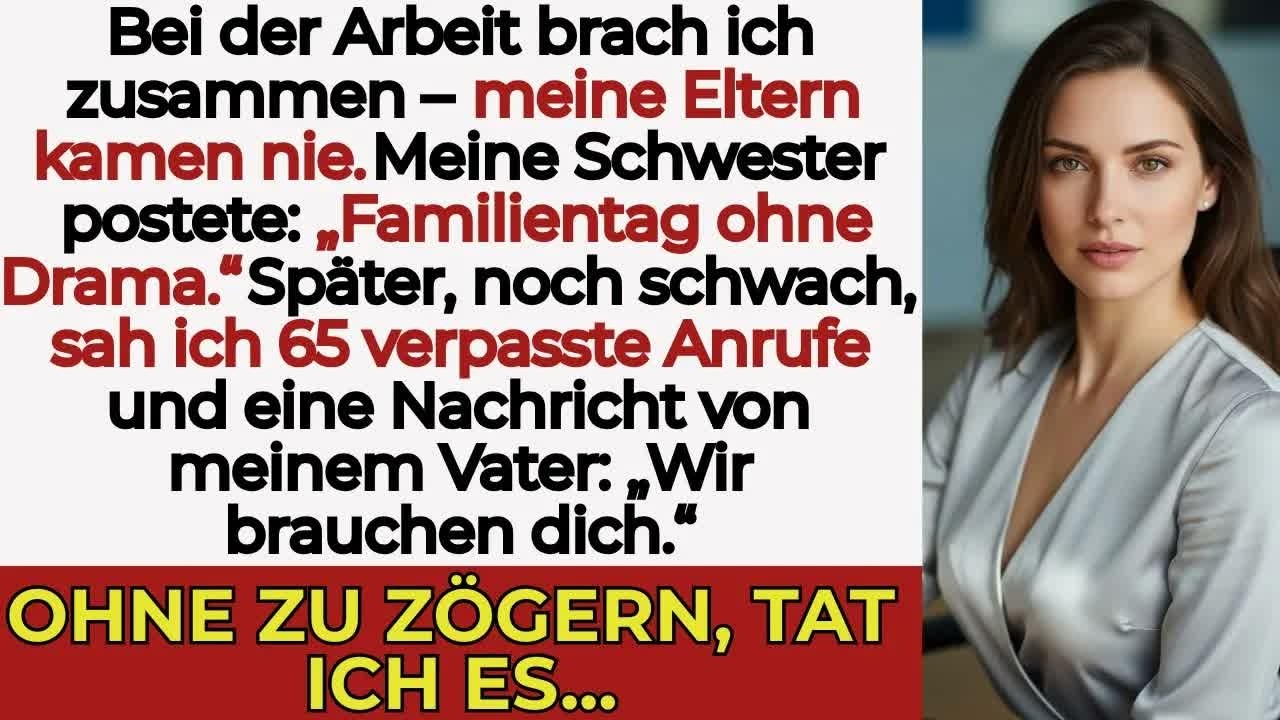 Meine Familie ignorierte die Ärzte, als ich bei der Arbeit kollabierte—meine Schwester postete e
