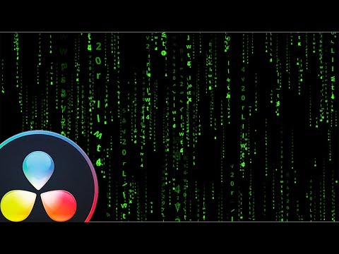 Easy Matrix Raining Code Effect in 60 seconds - Davinci Resolve fusion tutorial