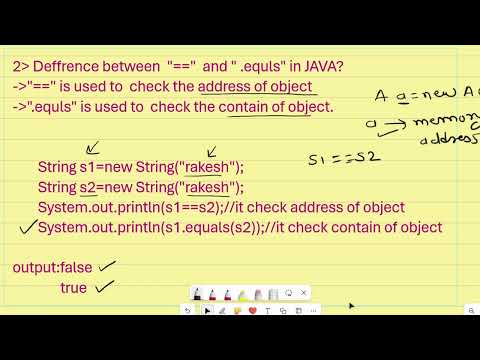 what is difference between == and .equals in java?