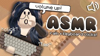 Roblox BOBA TEA TOWER, but with KEYBOARD ASMR! + rain sounds! *very relaxing!*