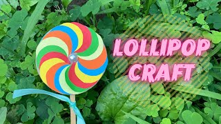 How To Make Easy Paper Lollipop - Candy craft - KIDS craft - Craft Ideas