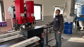 OMRM-124-2 PRO (SD206) Masina de infiletat cu 2 capete, alimentare auto profil (video #2)